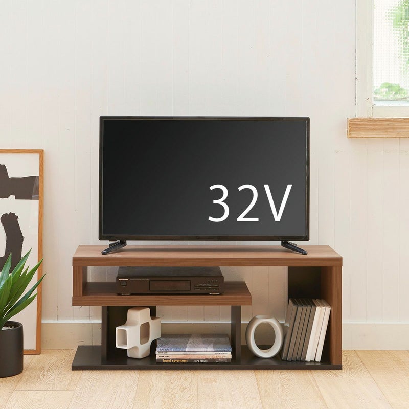 [32V型までのテレビ対応テレビ台]32V型までのテレビが置ける幅90cm。一人暮らしのお部屋にちょうどいいサイズのテレビ台です。※お使いのテレビのサイズ・重量を必ずお確かめください。
