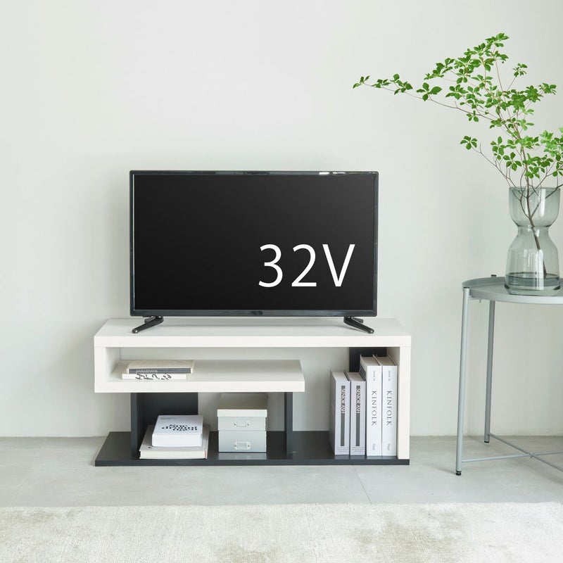 [32V型までのテレビ対応テレビ台]32V型までのテレビが置ける幅90cm。一人暮らしのお部屋にちょうどいいサイズのテレビ台です。※お使いのテレビのサイズ・重量を必ずお確かめください。