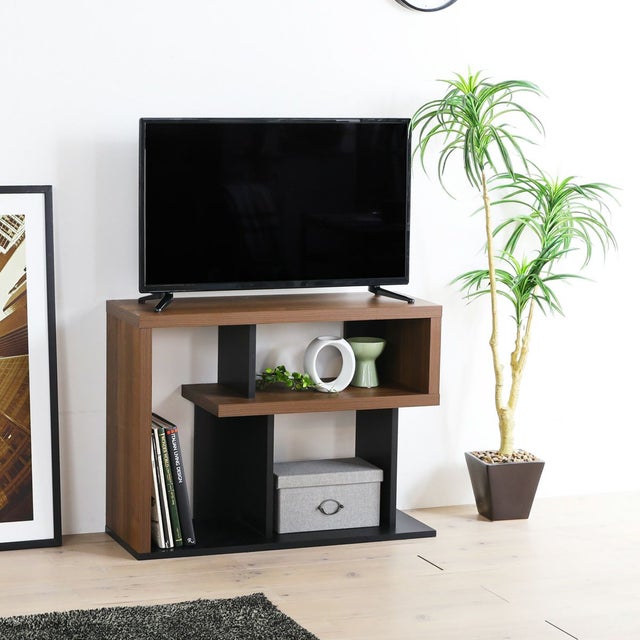 テレビ台 ラック 幅80cm 高さ61cm ダークブラウン 32V型対応 TVボード 