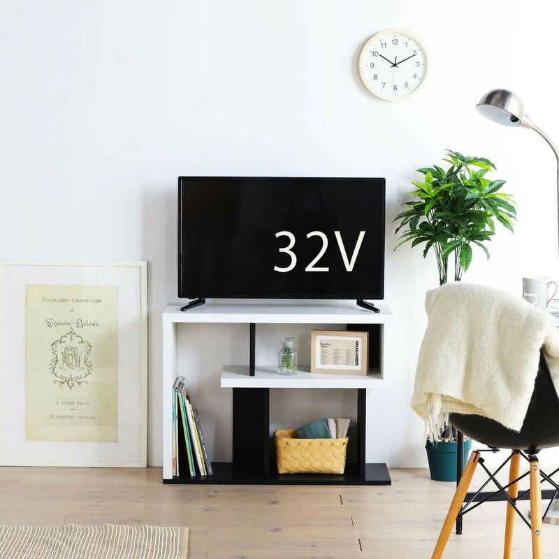 [32V型までのテレビ対応テレビ台]32V型までのテレビが置ける幅80cm。一人暮らしのお部屋にちょうどいいサイズのテレビ台です。※お使いのテレビのサイズ・重量を必ずお確かめください。