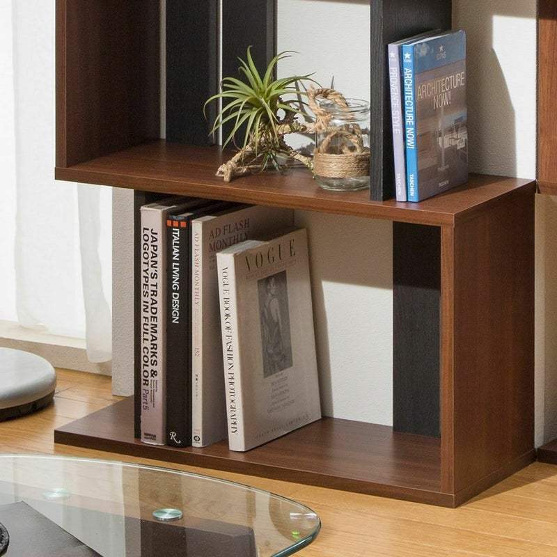 [雑誌・A4等が縦に収納できます]ジクザクラックは高さ有効内寸約33cm。雑誌等が縦に整理できます。※画像はCOB-1460DK