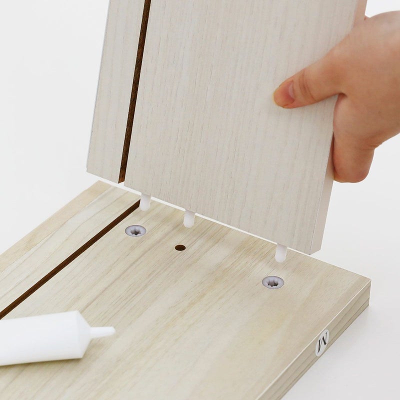 [引き出しの組立簡単「フクイック」]あらかじめ取り付けてある部品に接着剤をつけてはめるだけの引き出し組立簡単部品「フクイック」を使用しています。※特許取得済み・商標登録済み※画像はイメージです