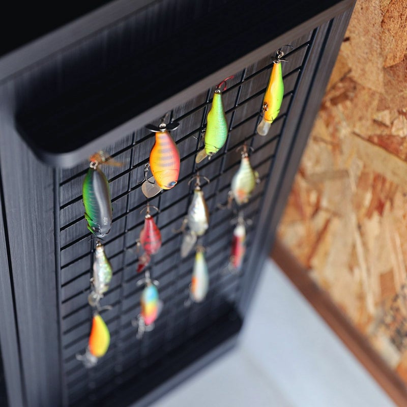 [ディスプレイネット]ルアーを引っかけて飾ることができるディスプレイネット付き。お気に入りのルアーをおしゃれにディスプレイできます。