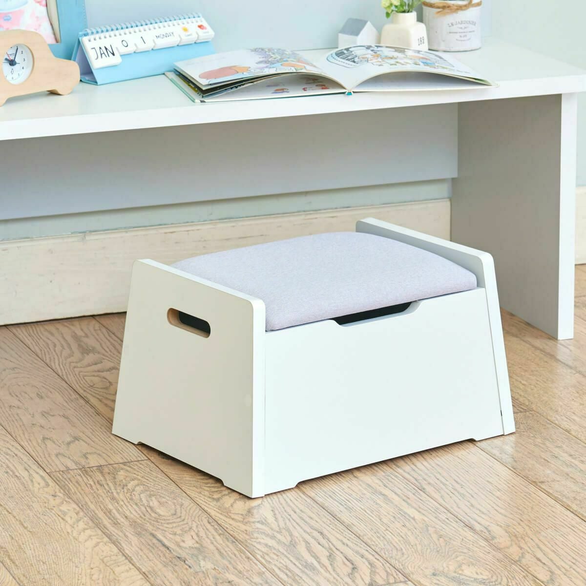 美品！キッズデスク＆スツールセット（白井産業） デスク・スツール（キッズ収納） | 家具インテリア通販のSHIRAI STORE