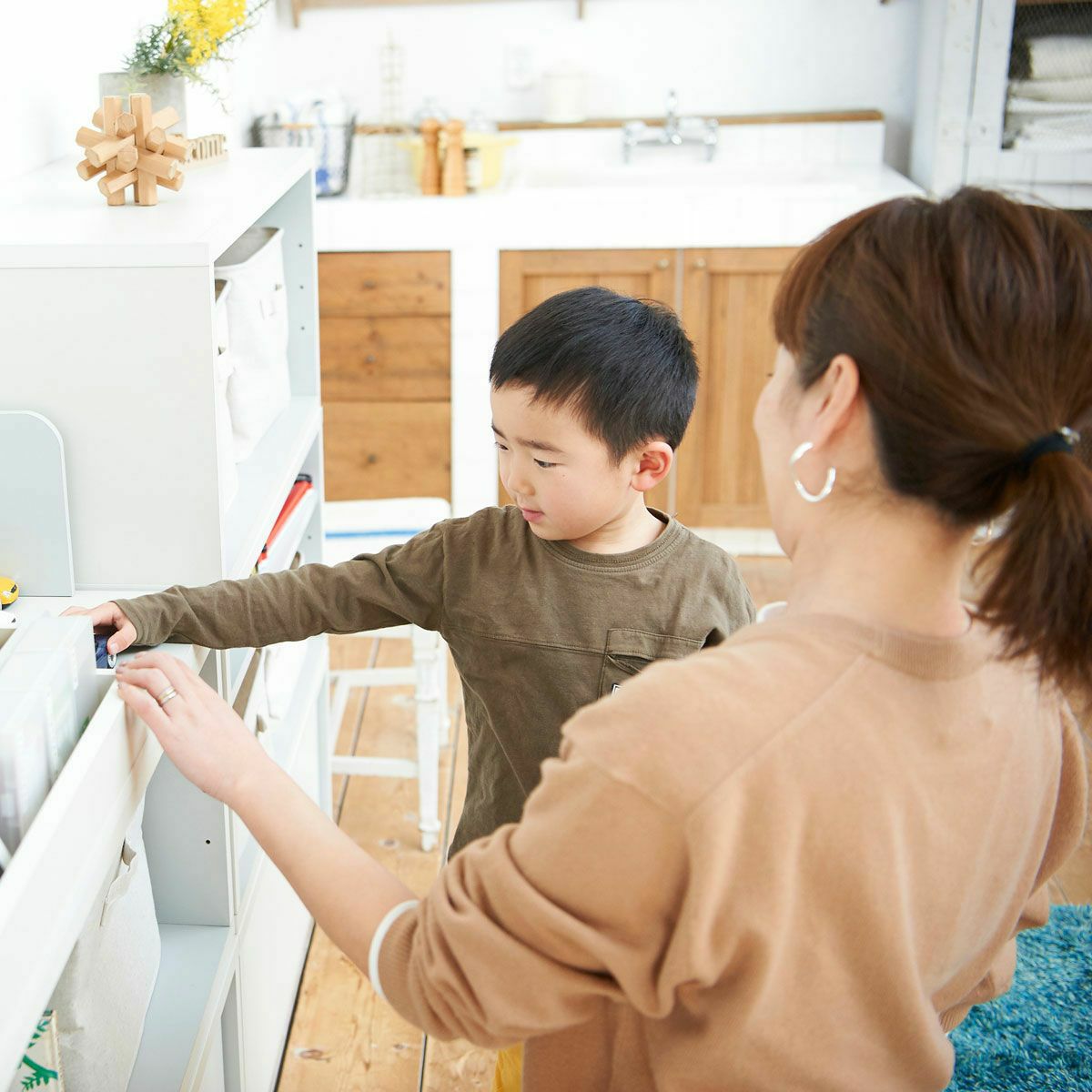 絵本棚 おもちゃディスプレイラック 幅91cm 高さ26cm ナチュラル