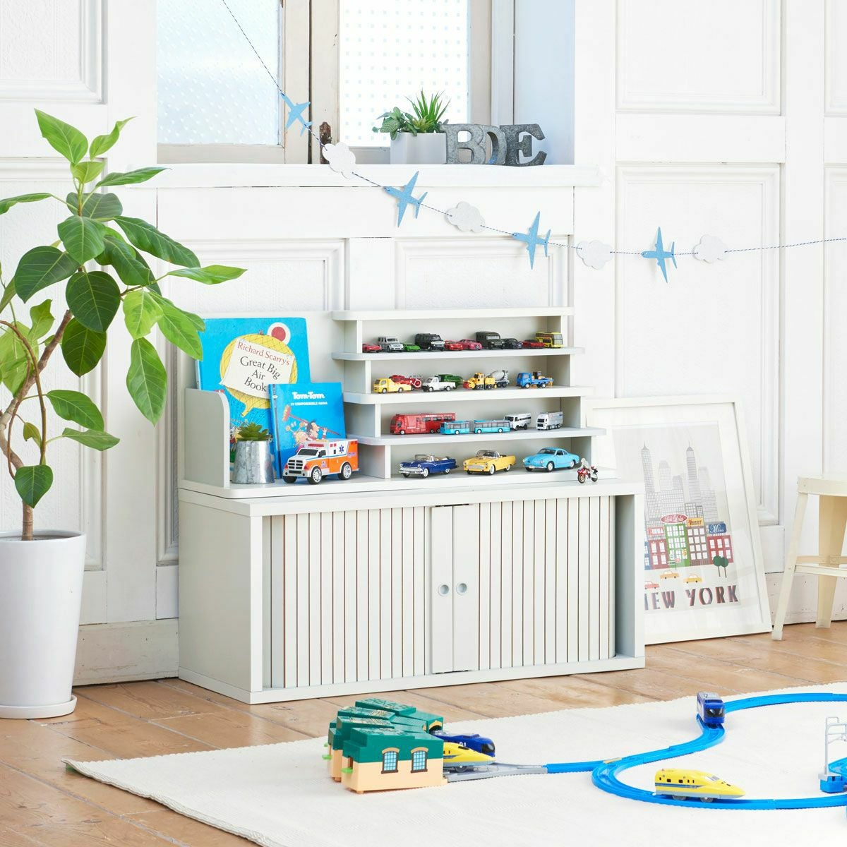 絵本棚 おもちゃディスプレイラック ランドセルラック 幅91cm 高さ26cm