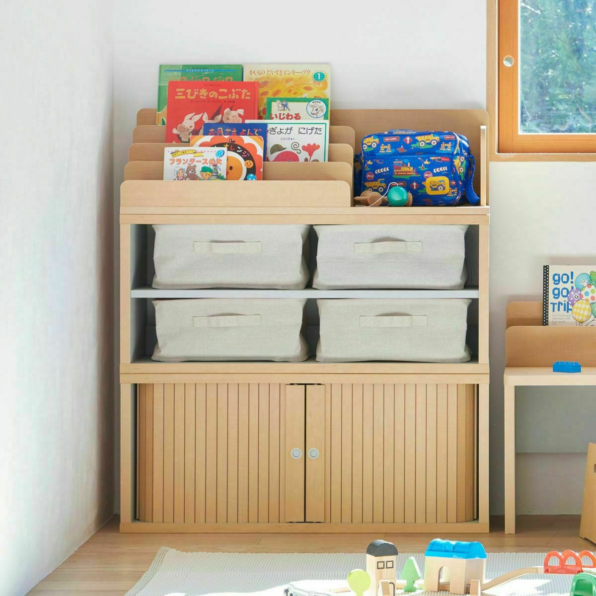 絵本棚 おもちゃディスプレイラック ランドセルラック 幅91cm 高さ26cm