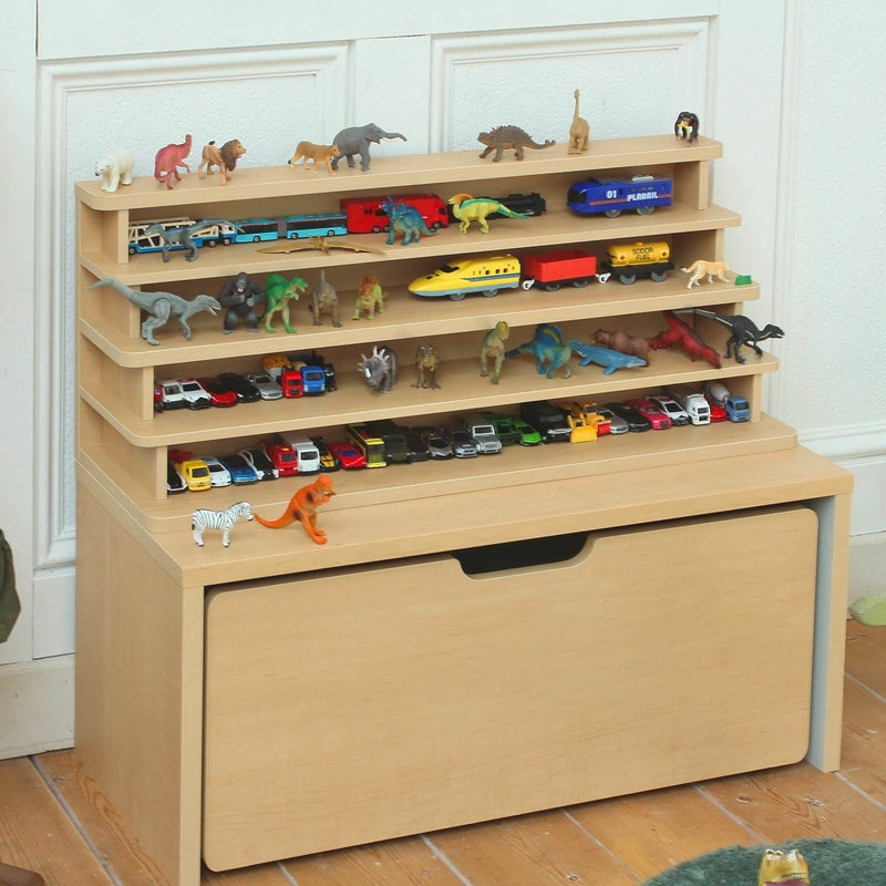 [すっきり収納]おもちゃやぬいぐるみを乱雑にしまっても、ワゴンをしまえば見た目すっきり収納できます。※画像はNA色