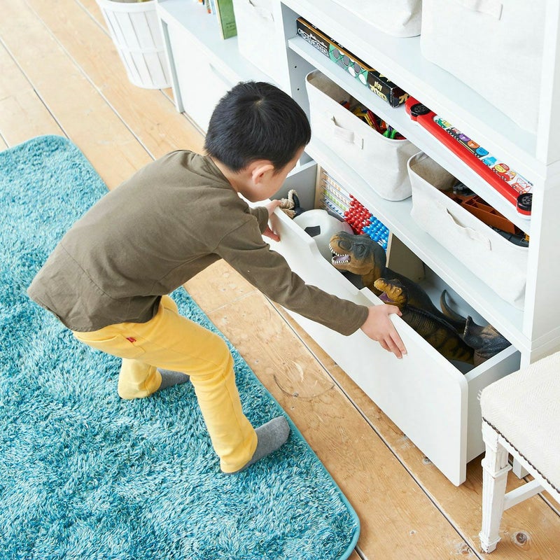 [出し入れしやすいワゴン収納]キャスター付きで子供でも簡単に引き出せるワゴン収納です。※画像はIV色