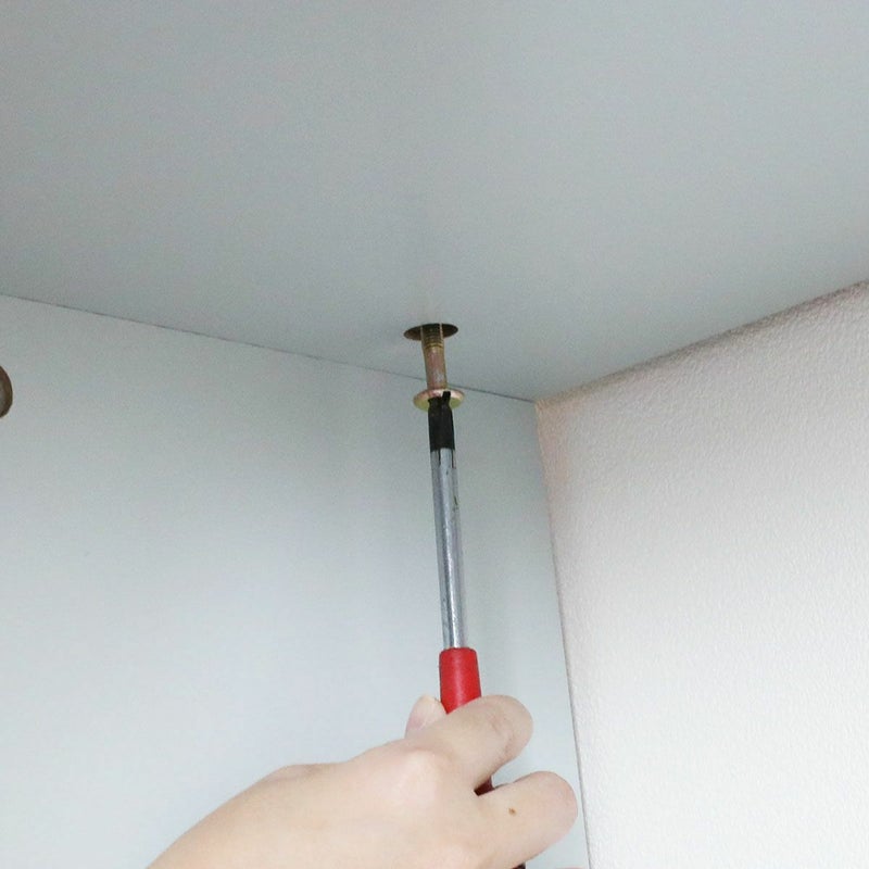 [連結方法]付属のネジを使って、上下をしっかりと固定できます。ネジで留めるから組み替えも簡単です。※画像はMHP-4090R NA