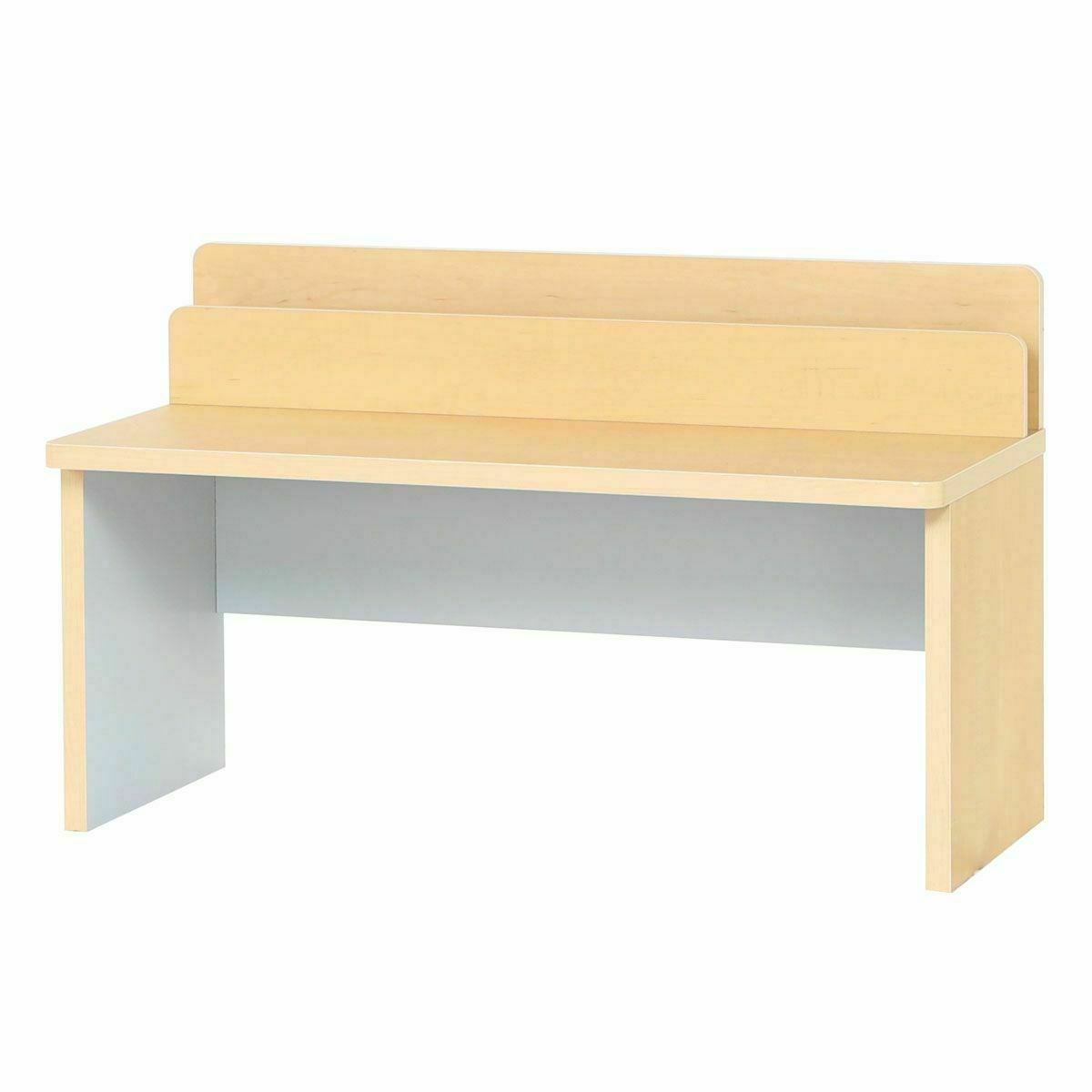 【美品】キッズ用デスク棚・収納付 キッズ用デスク 机 絵本棚 幅91cm 高さ54cm ナチュラルブラウン 子供