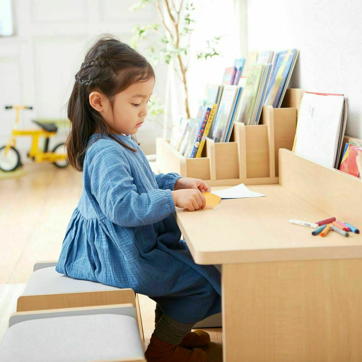 シライストア　キッズ学習机セット RiZKiZ 学習机 キッズ テーブル チェア 子供用デスク セット 子供 机