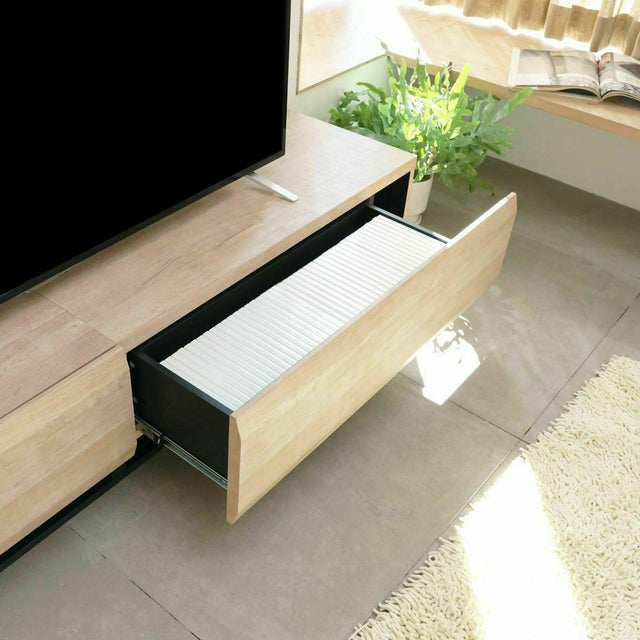 テレビ台 幅180cm 高さ36cm ナチュラルブラウン 75V型対応 木質感の 