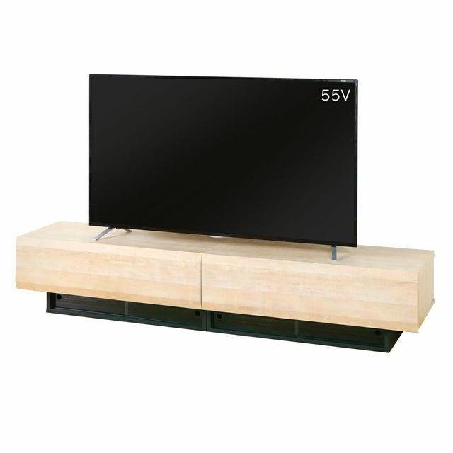テレビ台 幅180cm 高さ36cm ナチュラルブラウン 75V型対応 木質感の 