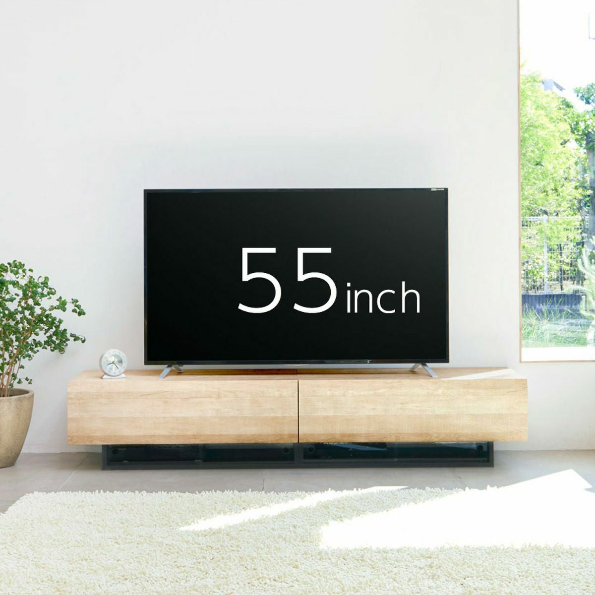テレビ台 幅180cm 高さ36cm ダークブラウン 75V型対応 木質感のある テレビ台 幅180cm 高さ36cm ダークブラウン 75V型対応 木質感のある