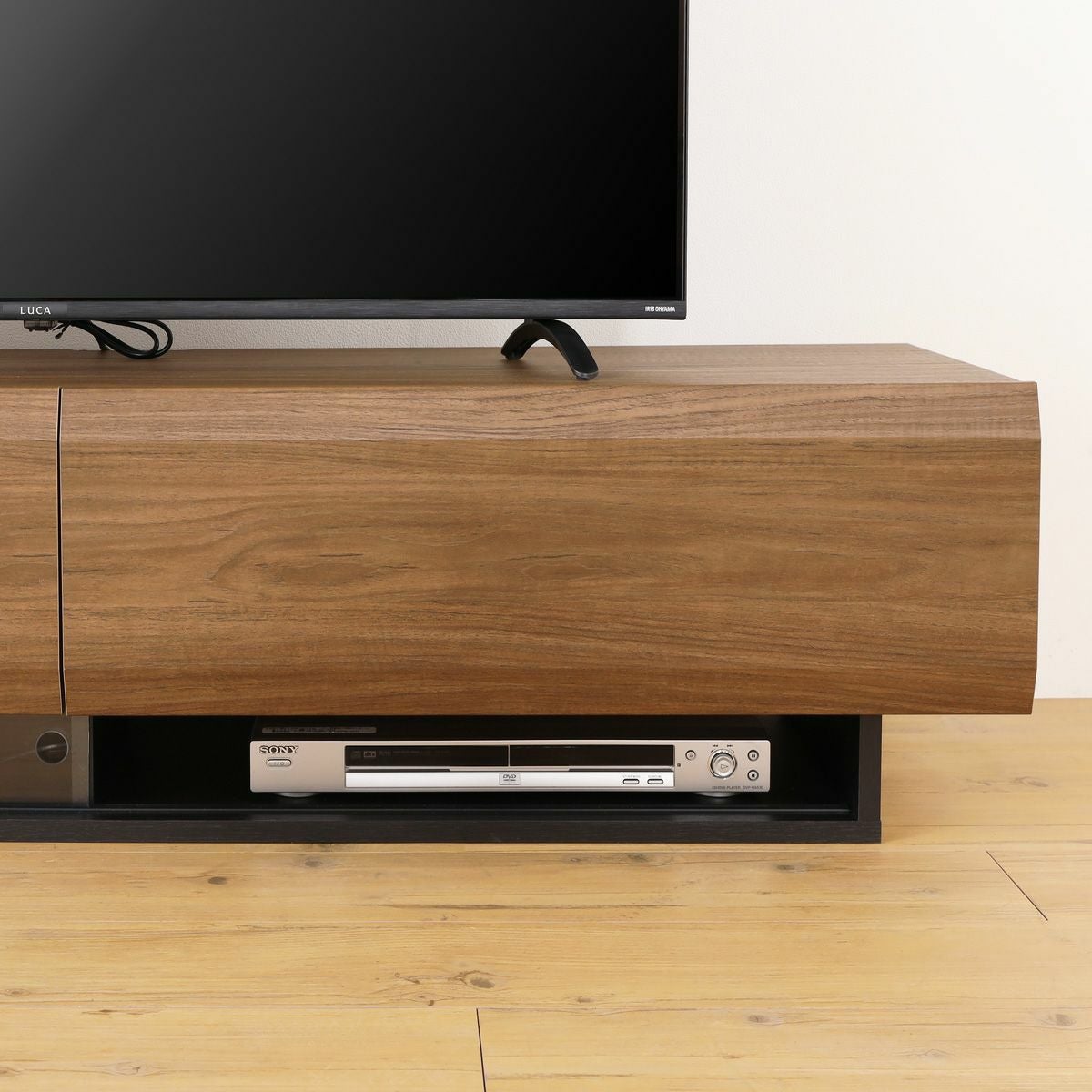 テレビ台 幅180cm 高さ36cm ダークブラウン 75V型対応 木質感のある