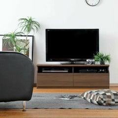 テレビ台 幅119cm 高さ40cm ダークブラウン 50V型対応 シンプル やわらかなラインのローボード