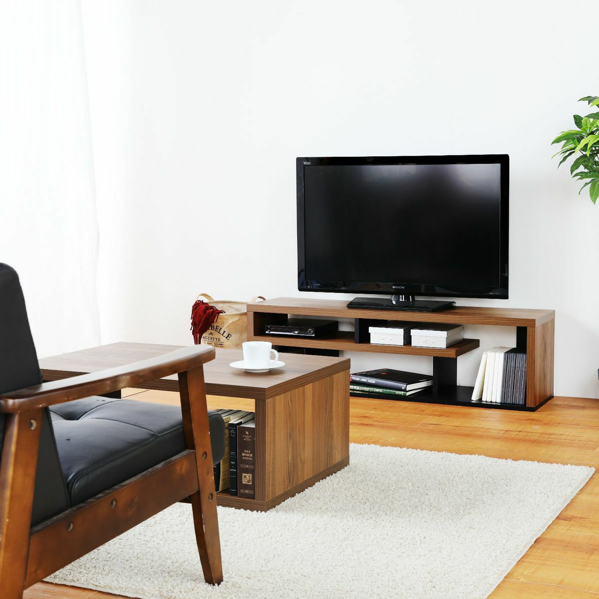 テレビ台 幅121cm 高さ35cm ダークブラウン 50V型対応 TVボード