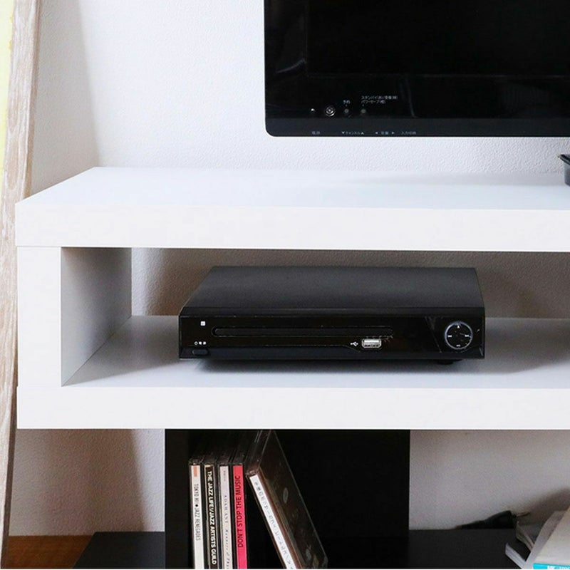 [DVDプレイヤー収納]DVDプレイヤーや横置きゲーム機が収納できます。※収納上部左側内寸（幅45×高さ10×奥行29.4cm）右側内寸（幅39.6×高さ10×奥行29.4cm）