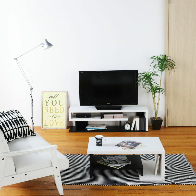 [大型テレビに適した高さ]本体高さは約35cm。大型のテレビを観るときの目線の高さにちょうどいい高さです。