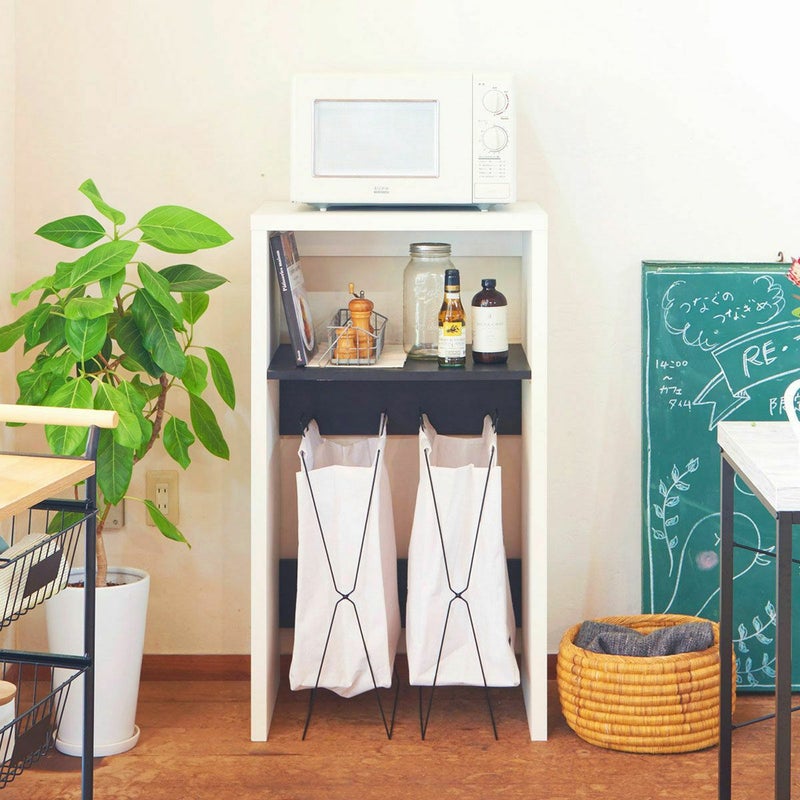 [オープンタイプ]存在感がありながら、圧迫感を与えないオープンデザイン。背板がないから家電の配線がしやすく、熱ごもりもしにくいから安心して使えます。