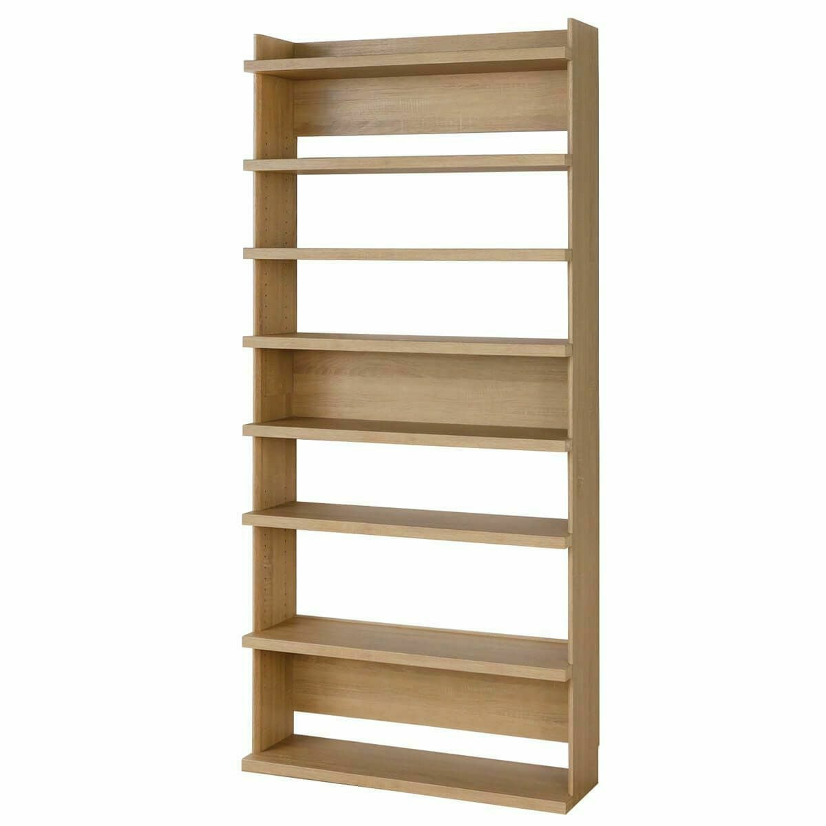 オープンラック シェルフ 幅90cm 高さ200cm ナチュラルブラウン 大型