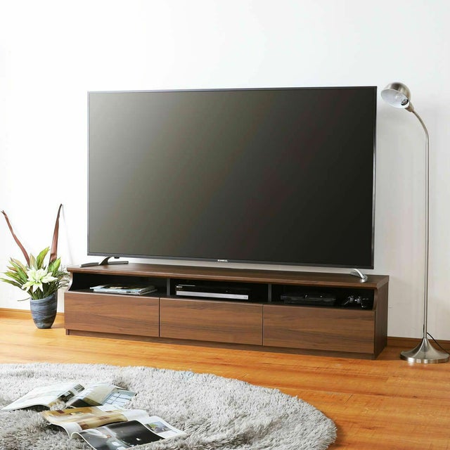 テレビ台 幅178cm 高さ40cm ダークブラウン 75V型対応 シンプル 