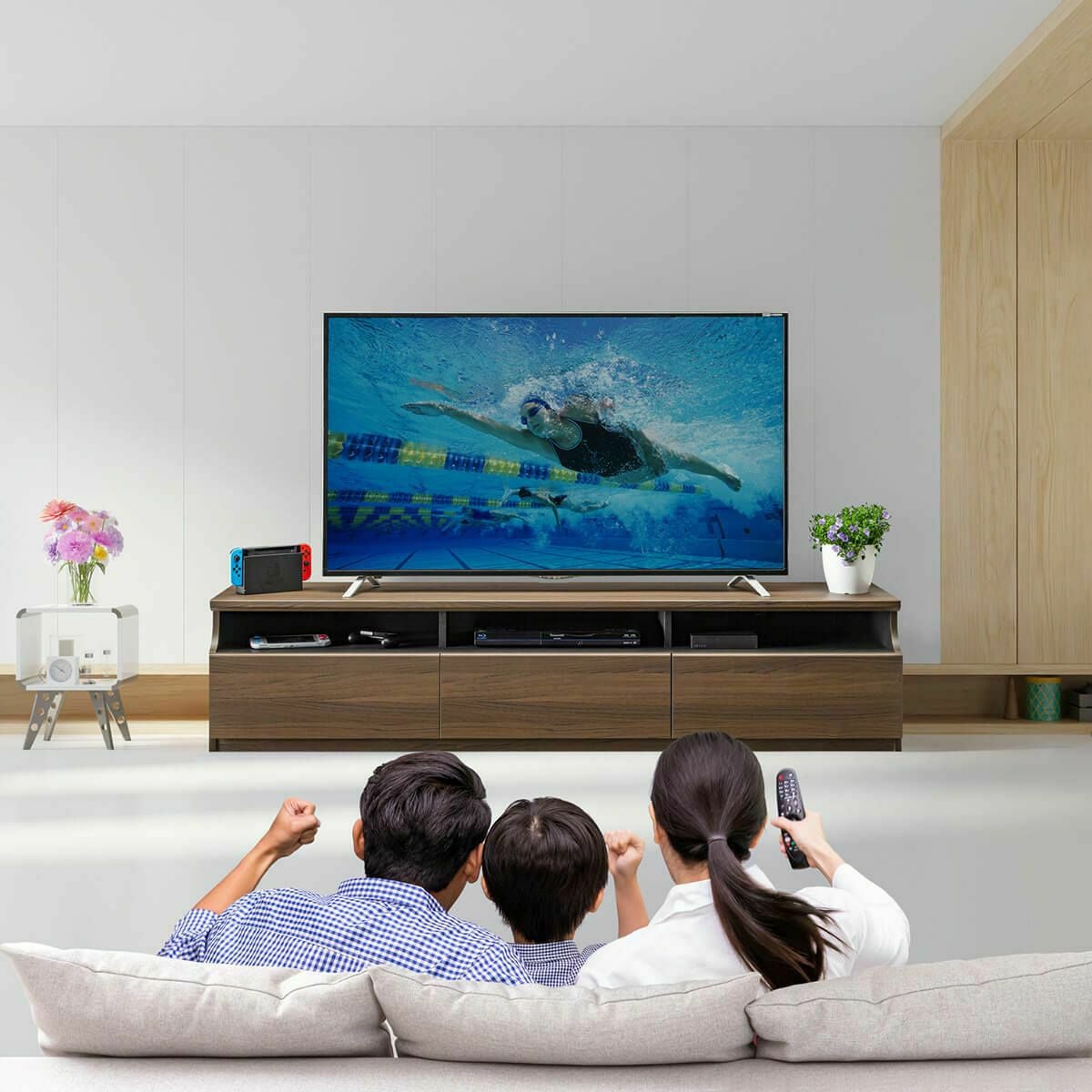 テレビ台 幅178cm 高さ40cm ダークブラウン 75V型対応 シンプル