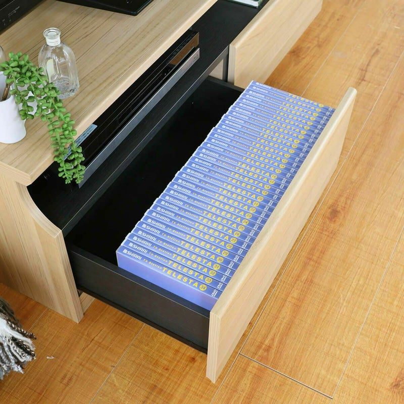 [102枚のDVDを収納できます]スチール製で丈夫なスライドレールの引き出しには、3杯の引き出しそれぞれに34枚、計102枚のDVDが入ります。