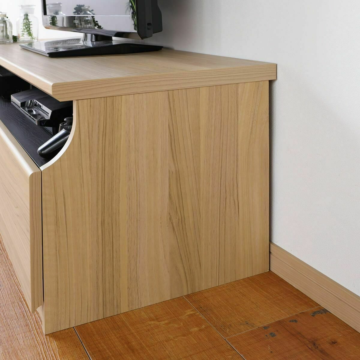 テレビ台 幅178cm 高さ40cm ナチュラルブラウン 75V型対応 シンプル