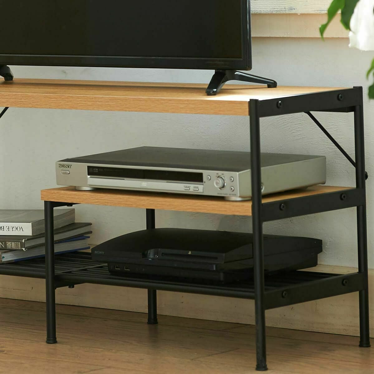 テレビ台 幅100cm 高さ45cm ナチュラルブラウン 43V型対応 ローボード
