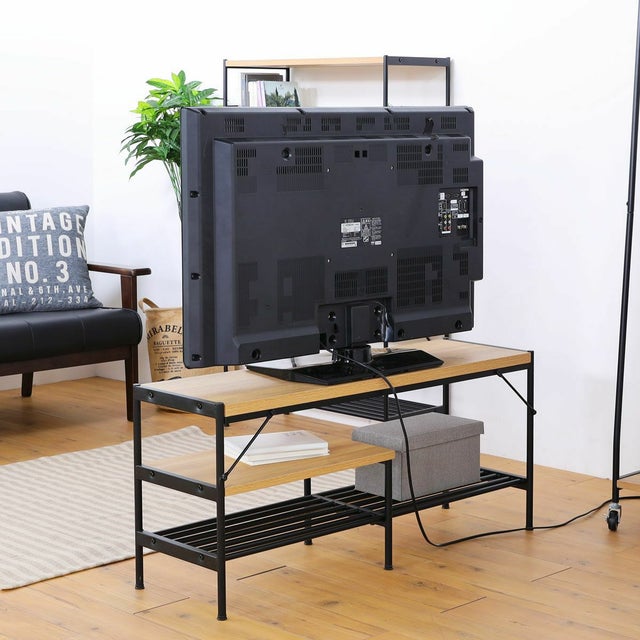 テレビ台 幅100cm 高さ45cm ナチュラルブラウン 43V型対応 ローボード 