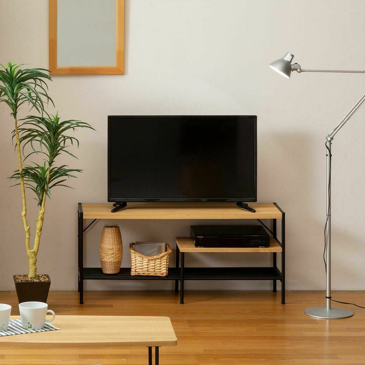 テレビ台 幅100cm 高さ45cm ナチュラルブラウン 43V型対応 ローボード テレビ台 幅100cm 高さ45cm ナチュラルブラウン 43V型対応 ローボード
