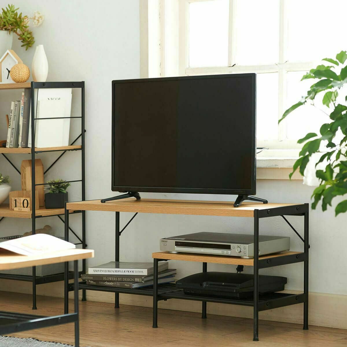 テレビ台 幅100cm 高さ45cm ナチュラルブラウン 43V型対応 ローボード