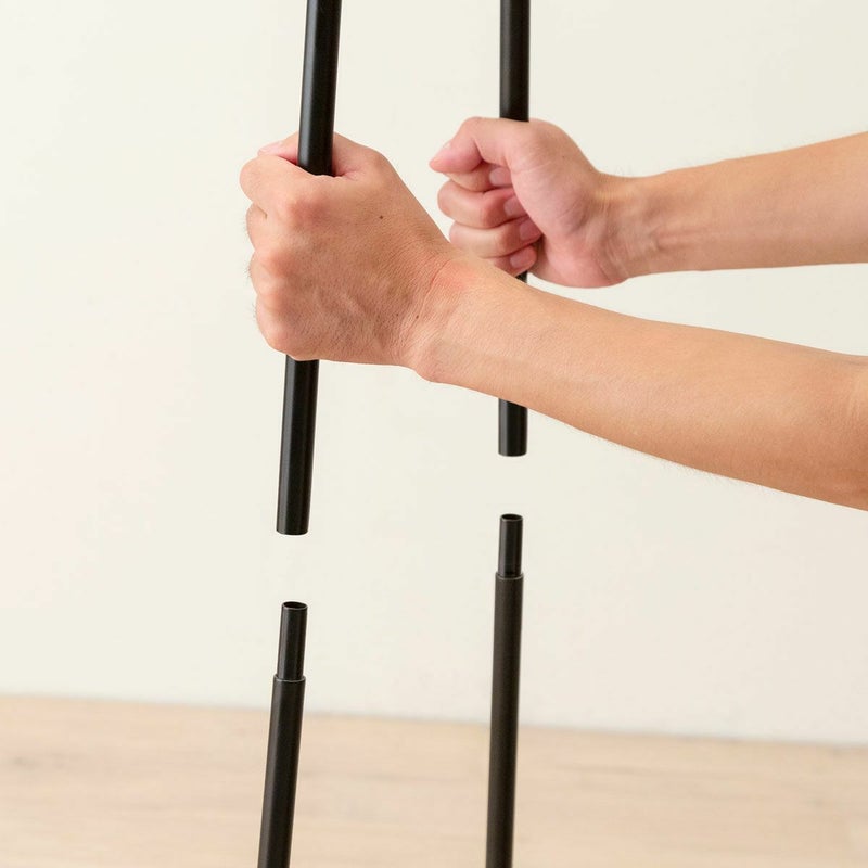 [コンパクトな梱包サイズ]分割スチールパイプで、梱包を運びやすいコンパクトなサイズにしました。