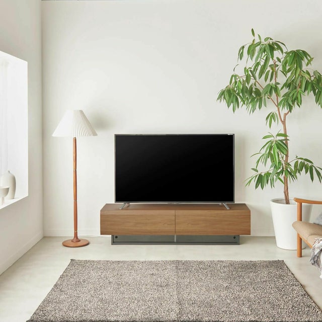 テレビ台 幅150cm 高さ36cm ダークブラウン 65V型対応 木質感のある 