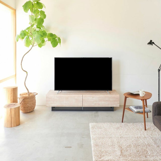 テレビ台 幅150cm 高さ36cm ナチュラルブラウン 65V型対応 木質感の 