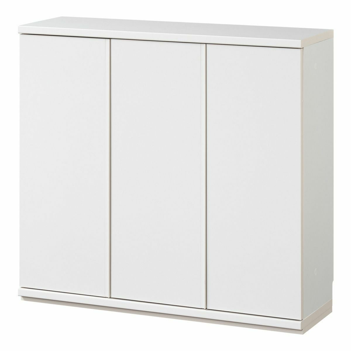 キャビネット 棚 幅90cm 高さ85cm ホワイト 白 カウンター下 プッシュ