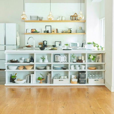 カウンター下にぴったり収まる