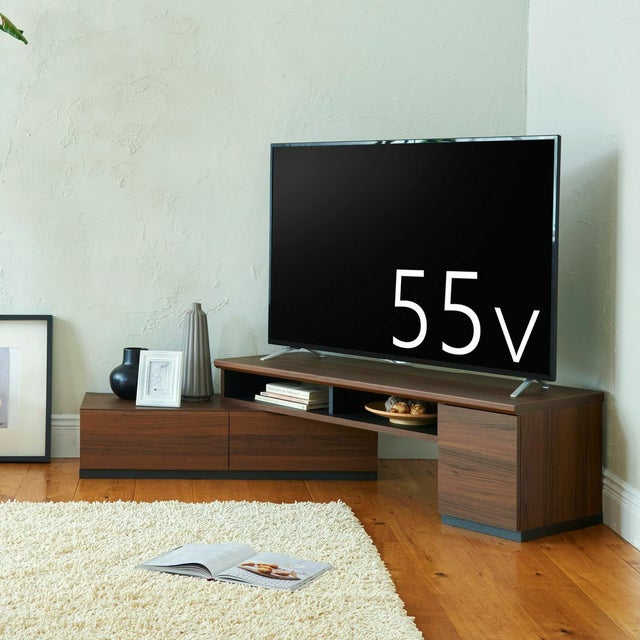 テレビ台 幅130cm 高さ39cm ダークブラウン 伸縮タイプ 55V型対応 TV 