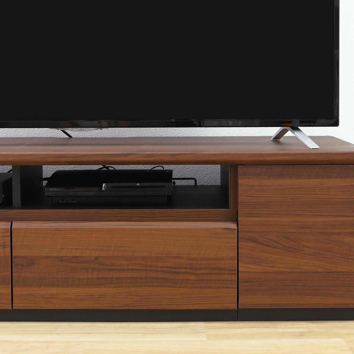 家具　テレビ台　テレビボード　幅130cm　ウォールナット　ブラウン　 伸縮式テレビ台 ブラウン 幅130〜190cm|インテリア・雑貨ならPIARY