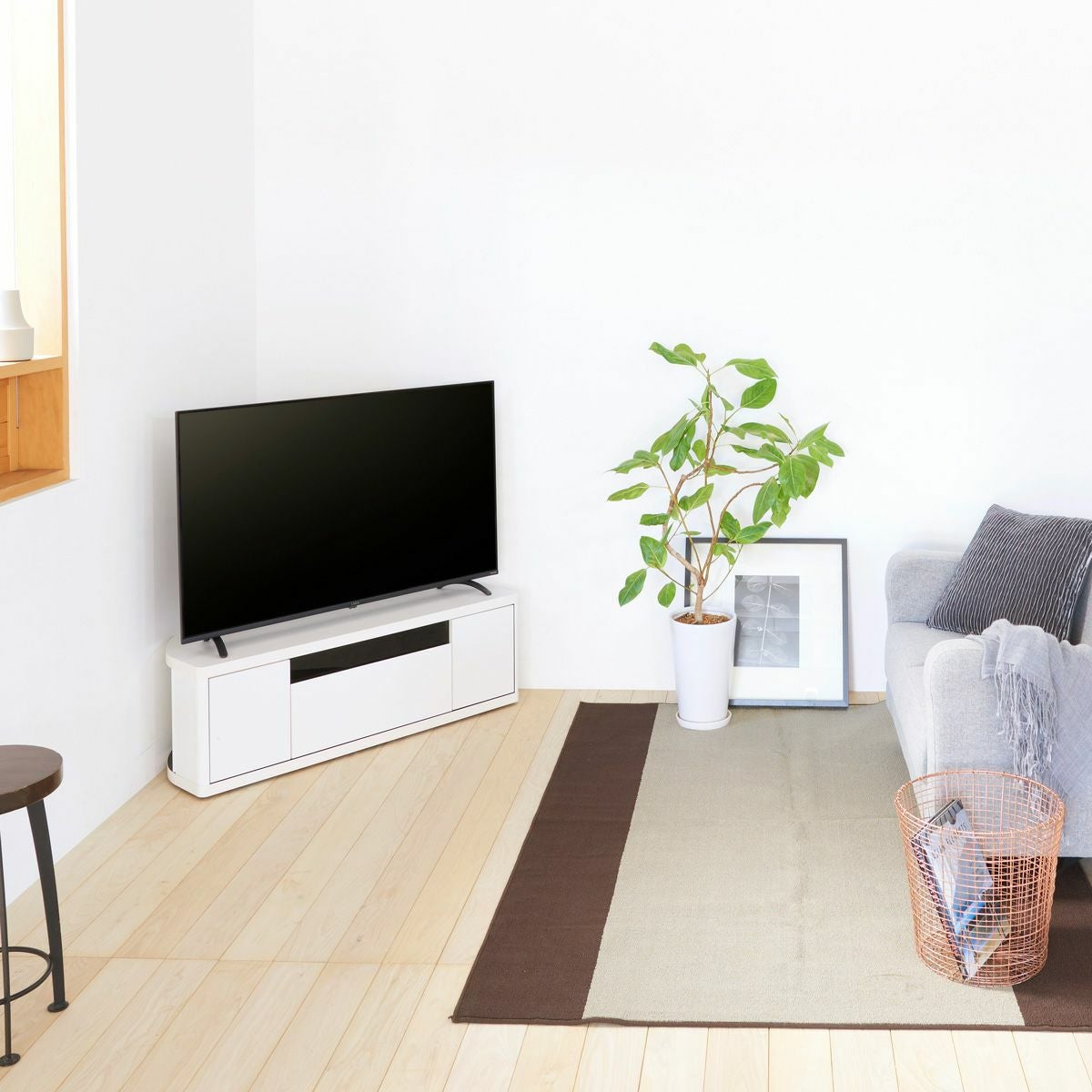 49-55V 白井産業 テレビ台 ローボード テレビボード コーナーテレビ台 ロコインテ | 家具インテリア通販のSHIRAI STORE(白井産業)