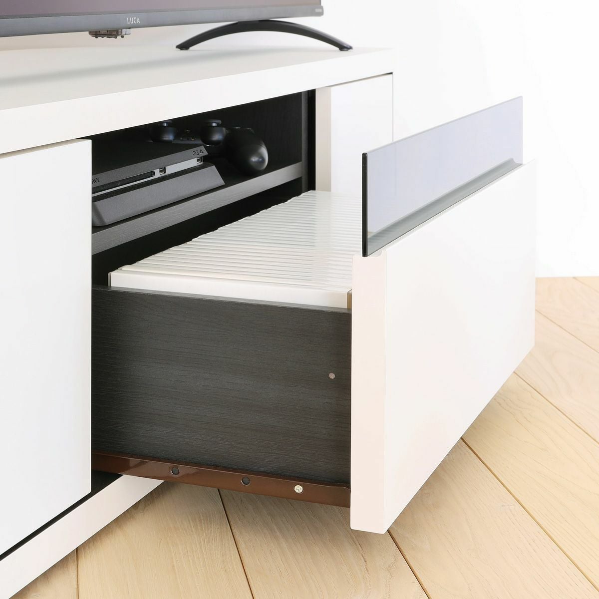 テレビ台 幅110cm 高さ36cm ホワイト 白 コーナータイプ 49V型対応 TV
