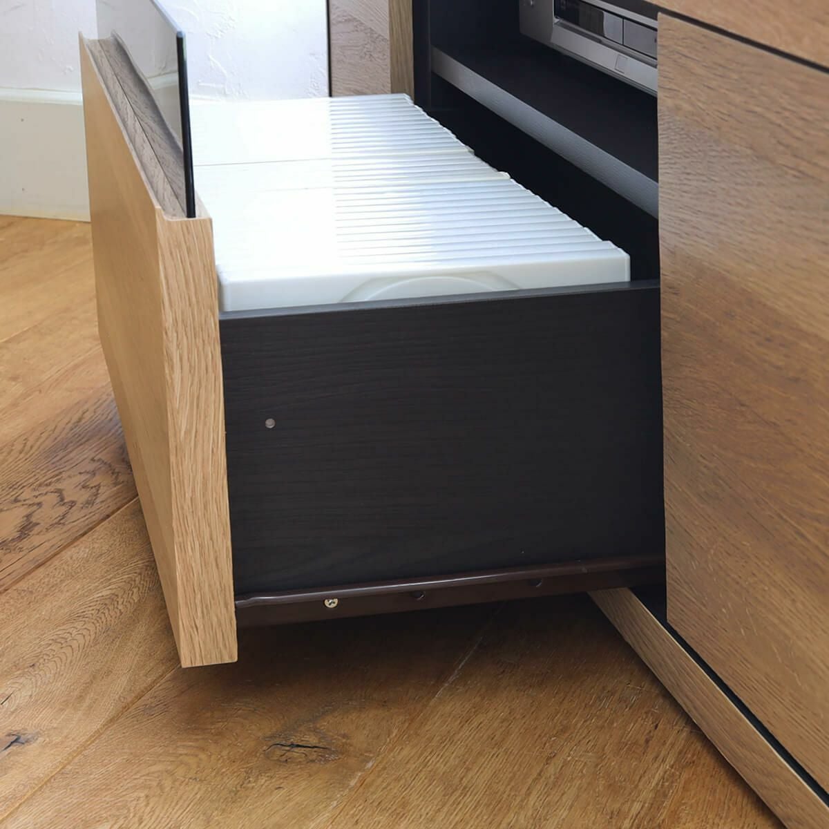テレビ台 幅110cm 高さ36cm ナチュラルブラウン コーナータイプ 49V型