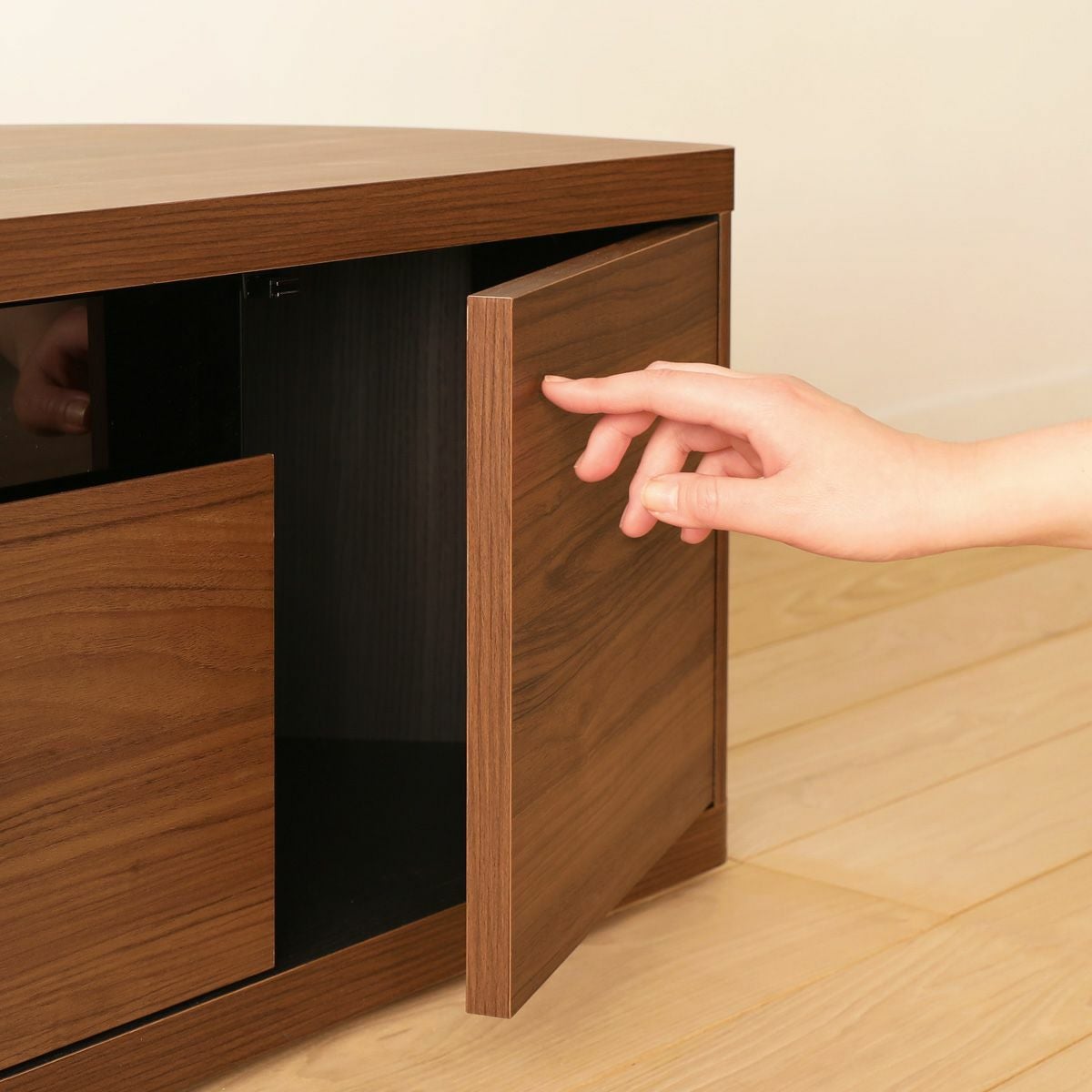 テレビ台 幅110cm 高さ36cm ダークブラウン コーナータイプ 49V型対応