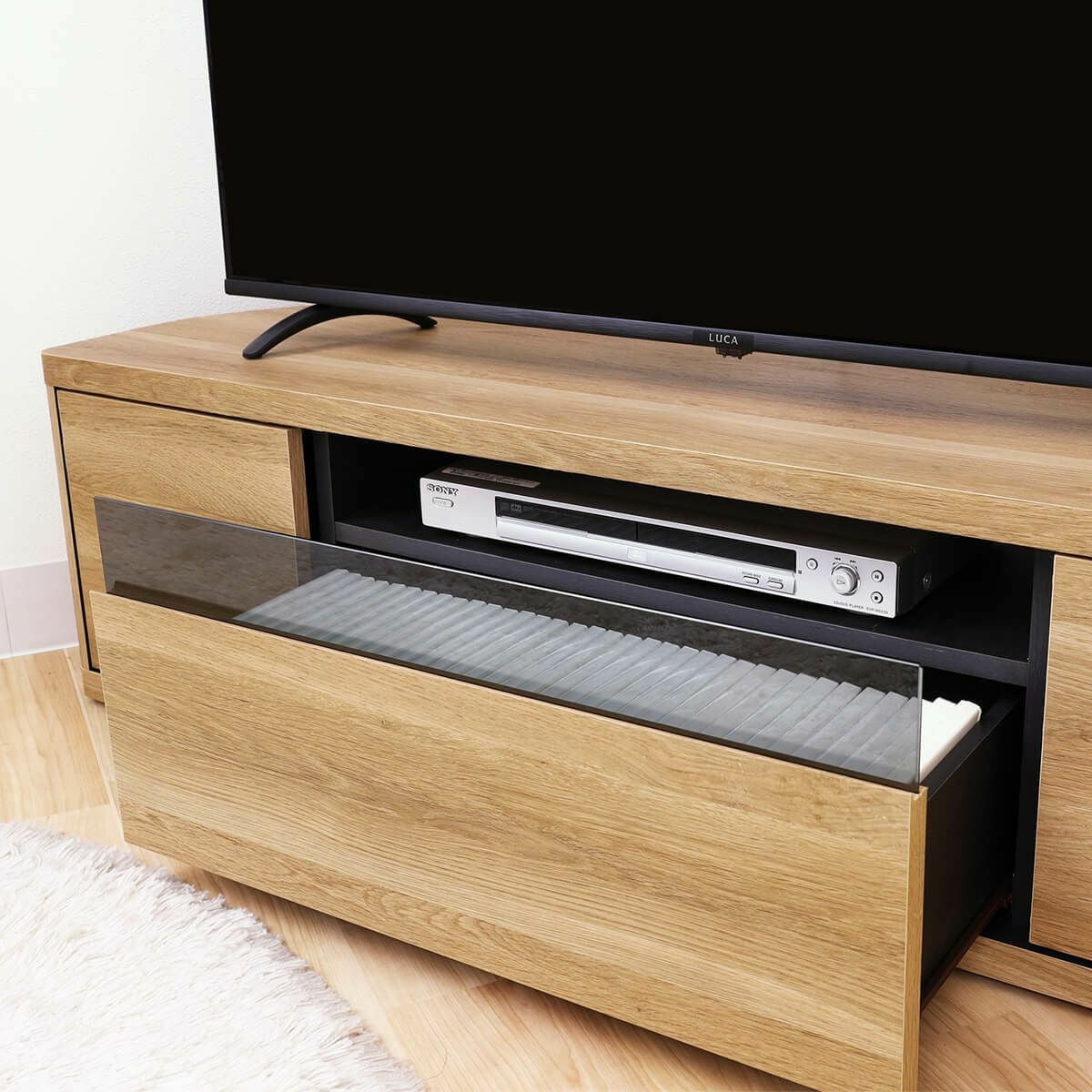 【美品】テレビボード　ナチュラル　130cm テレビ台　ローボード LOWYA（ロウヤ） テレビ台 テレビボード ロータイプ おしゃれ 日本製