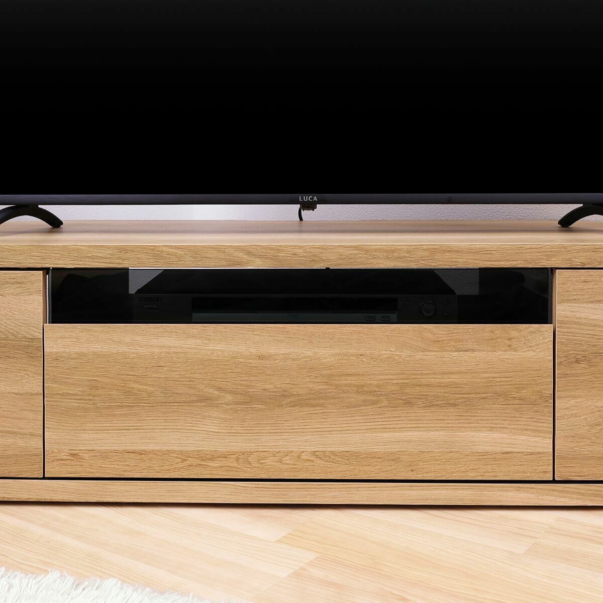 テレビ台 幅130cm 高さ36cm ナチュラルブラウン コーナータイプ 55V型