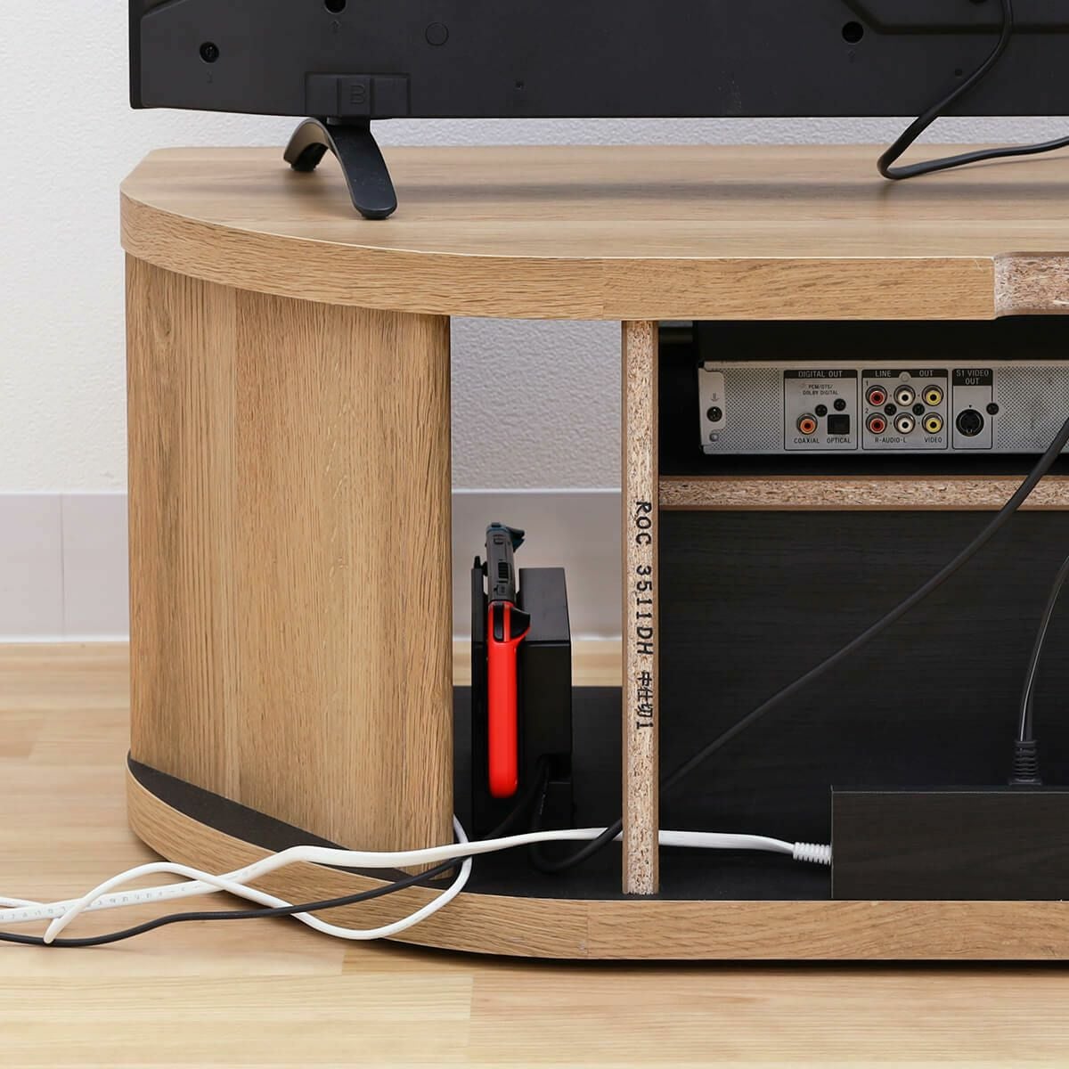 テレビ台 幅130cm 高さ36cm ナチュラルブラウン コーナータイプ 55V型