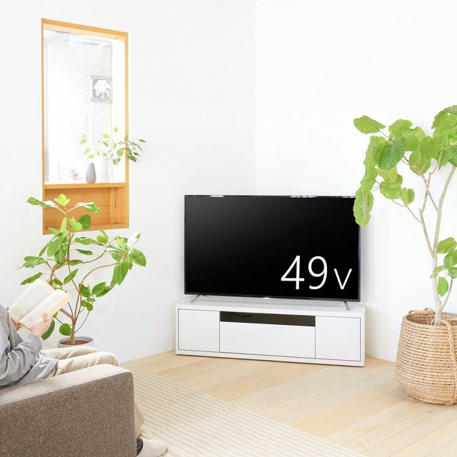 テレビ台 幅130cm 高さ36cm ホワイト 白 コーナータイプ 55V型対応 TV 