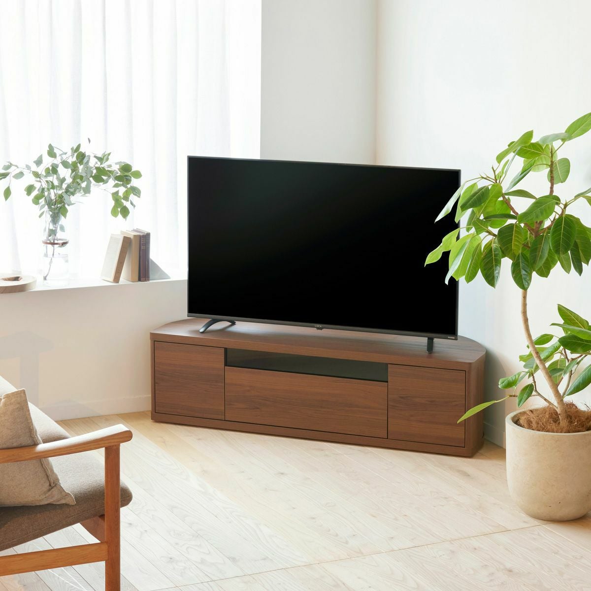 toto様　ダークブラウン テレビボード テレビ台 幅130cm 高さ36cm ダークブラウン コーナータイプ 55V型対応